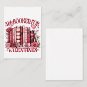 バレンタインは本でいっぱい 本好きな人 ノートカード (正面/裏面)