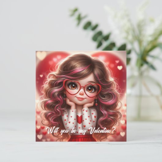 バレンタインは私と一緒にする？　かわいい生意気な子よ シーズンカード (スタンド正面)