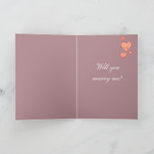 バレンタインは私と提案カード結婚します カード (内部)