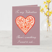 バレンタインは私と提案カード結婚します カード (黄色い花)