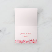 バレンタインは私のカードのハート&レッドリボン シーズンカード (内部)