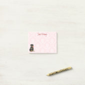 バレンタインばら色のRotweiler ポストイット (デスク上)