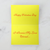 バレンタインへの黄色いバラ – バレンタインカード シーズンカード (内部)