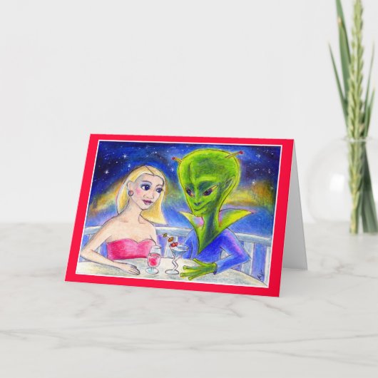 バレンタインまたは記念日のグリーテおもしろいィングカード シーズンカード (正面)