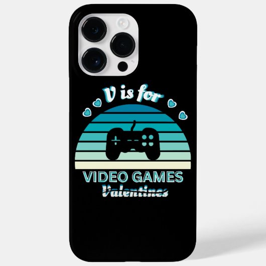 バレンタインよりビデオゲームが好き - 楽しいレトロカラー Case-Mate iPhoneケース (裏面)