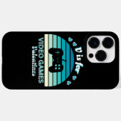 バレンタインよりビデオゲームが好き - 楽しいレトロカラー Case-Mate iPhoneケース (裏面 (横))