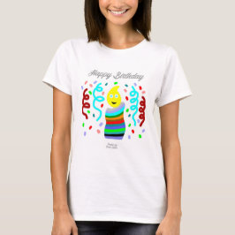 バレンタインろうそくのあいさつ レディースベーシックTシャツ Tシャツ