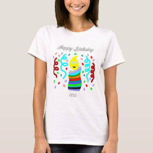 バレンタインろうそくのあいさつ レディースベーシックTシャツ Tシャツ
