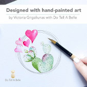 バレンタインをテーマにしたブライダルシャワー 招待状