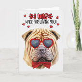 バレンタインを愛してかわいいしゃれペイ犬 シーズンカード (正面)