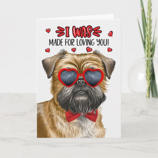 バレンタインを愛してくださったブリュッセル・グリフォン・ドッグ シーズンカード (正面)