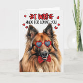 バレンタインを愛すために作られたベルギーテルヴレン犬 シーズンカード (正面)