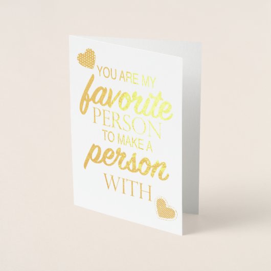 バレンタインを持つ人を作る私のお気に入りのな人 箔カード (正面)