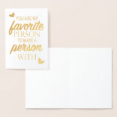 バレンタインを持つ人を作る私のお気に入りのな人 箔カード (ディスプレー)