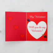 バレンタインを検索中かわいいバセットハウンド シーズンカード (内部)