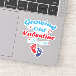 バレンタインを育てる女の子の新妊娠 シール