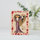 バレンタインを迎える |バレンタインデーヴィンテージはがき シーズンポストカード (スタンド正面)