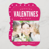 . .バレンタインを送ると、かわいい写真カードを シーズンカード (正面/裏面)