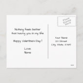 バレンタインアイラブユーXOXOラブテーマカスタム文字 シーズンポストカード (裏面)