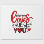 バレンタインアート私は皆さんを愛している ラッピングペーパー (フラット)