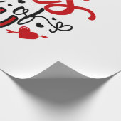 バレンタインアート私は皆さんを愛している ラッピングペーパー (角)