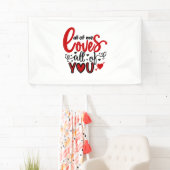 バレンタインアート私は皆さんを愛している 横断幕 (インサイチュ)