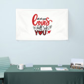 バレンタインアート私は皆さんを愛している 横断幕 (トレードショー)