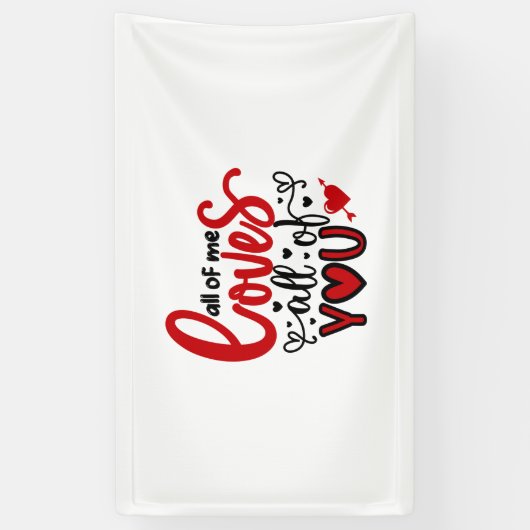 バレンタインアート私は皆さんを愛している 横断幕 (縦)