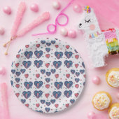 バレンタインアート ペーパープレート (パーティー)