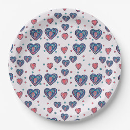 バレンタインアート ペーパープレート