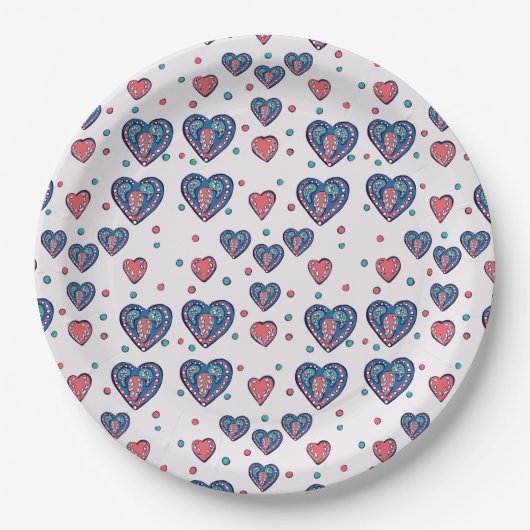 バレンタインアート ペーパープレート (正面)