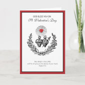 バレンタインイエスカトリック宗教的な神聖ハート シーズンカード (正面)