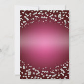 バレンタインイベント誕生日パーティシルバーハート 招待状 (裏面)