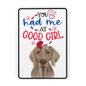 バレンタインウィッシュズfrom your Weimaraner冷蔵庫 マグネット (縦)