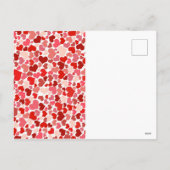 バレンタインウィッシュトレンディータイポグラフィ写真の追加 シーズンポストカード (裏面)