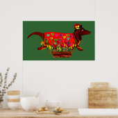 バレンタインウィーナー犬 ポスター (キッチン)