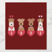 バレンタインウェルシュワイヤキツネテリアドッグス ワインラベル (シングルラベル)