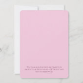 バレンタインウォーターカラーラブディナーパーティー 招待状 (裏面)