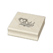 バレンタインウッドスタンプドラゴンラバーズテールハート ラバースタンプ (スタンプ)