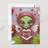 バレンタインエイリアン ポストカード (正面/裏面)