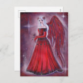 バレンタインエンジェルアートバイレネラボイホリデーカード シーズンポストカード (正面/裏面)