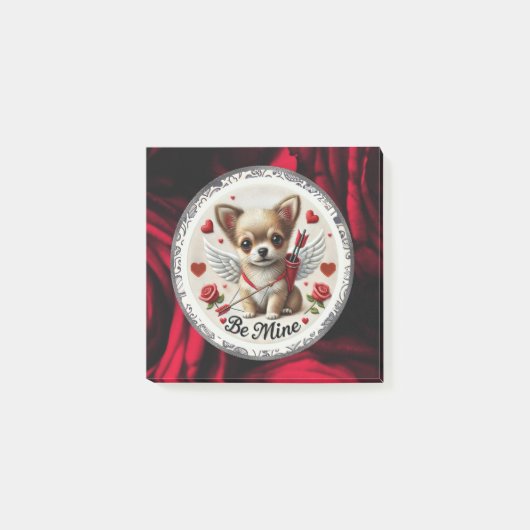 バレンタインエンジェルチワワPost-Itメモ – Be Mine ポストイット (正面)
