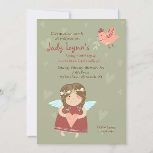 バレンタインエンジェル招待状 招待状 (正面)