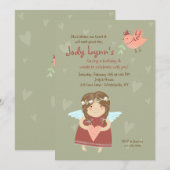 バレンタインエンジェル招待状 招待状 (正面/裏面)