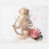 バレンタインエンジェル フリースブランケット (正面(横))