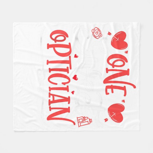 バレンタインオプティシアンアイドクターバレンタインデー フリースブランケット (正面(横))