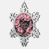 バレンタインオーナメント スノーフレークピューターオーナメント (右)