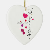 バレンタインオーナメント：私のすべてのハート セラミックオーナメント (右)