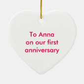 バレンタインオーナメント：私のすべてのハート セラミックオーナメント (裏面)