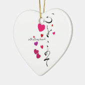 バレンタインオーナメント：私のすべてのハート セラミックオーナメント (左)